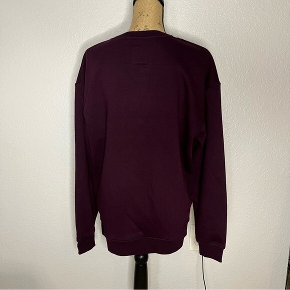 NWOT Koral Purple Size S Levi Crewneck Pullover Terry Sweatshirt Relaxed Gym - Picture 7 of 7